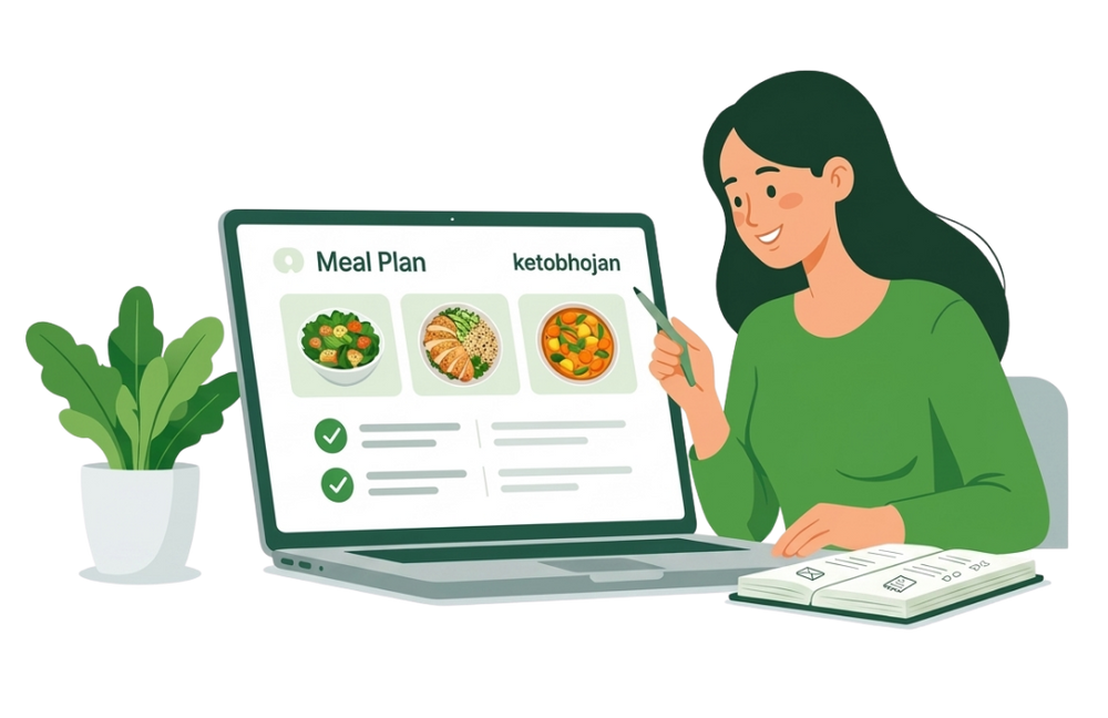 Meal ordering illustration
